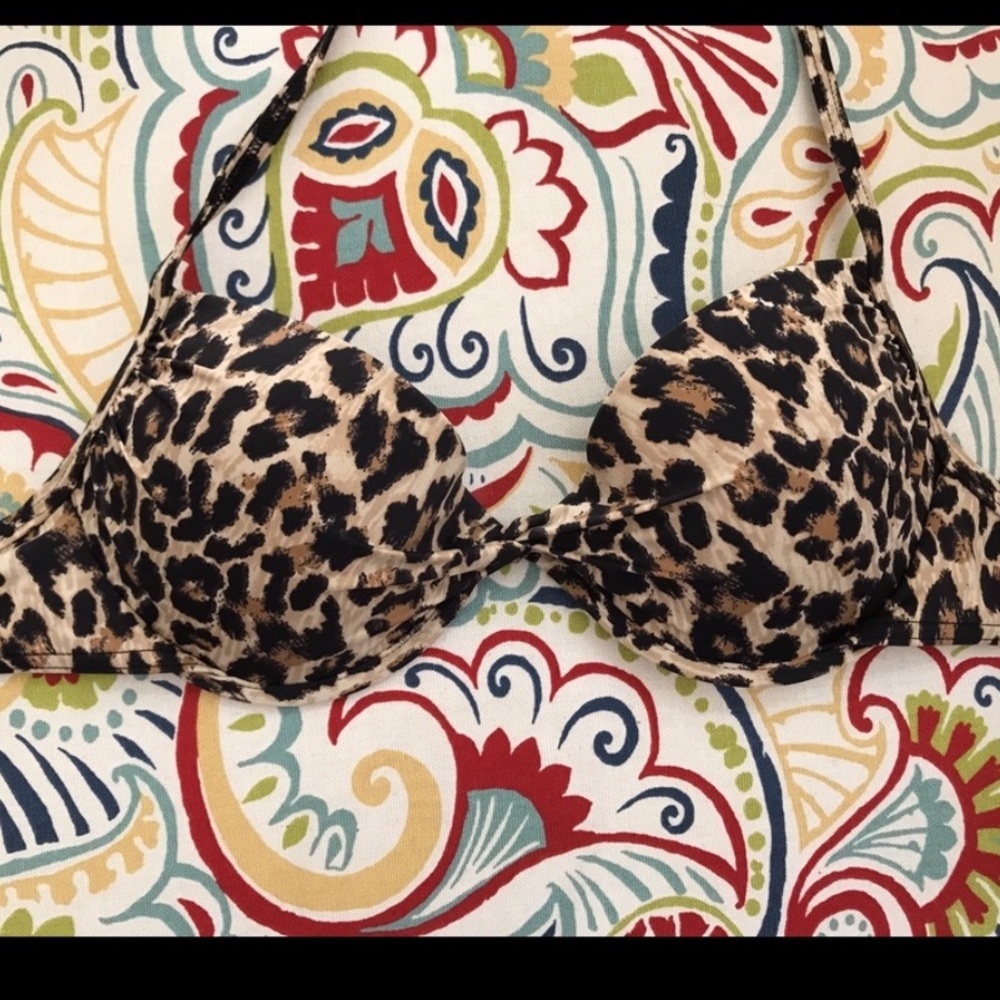 Cheetah pushup Victoria’s Secret bathing suit top